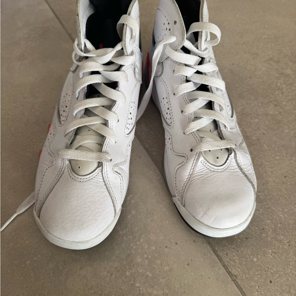 Jordan White and Black High-Top Sneakers